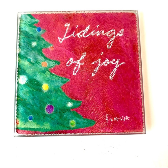 COPY - Vintage FLAVIA Christmas Coaster Set of 4 - Picture 3 of 8